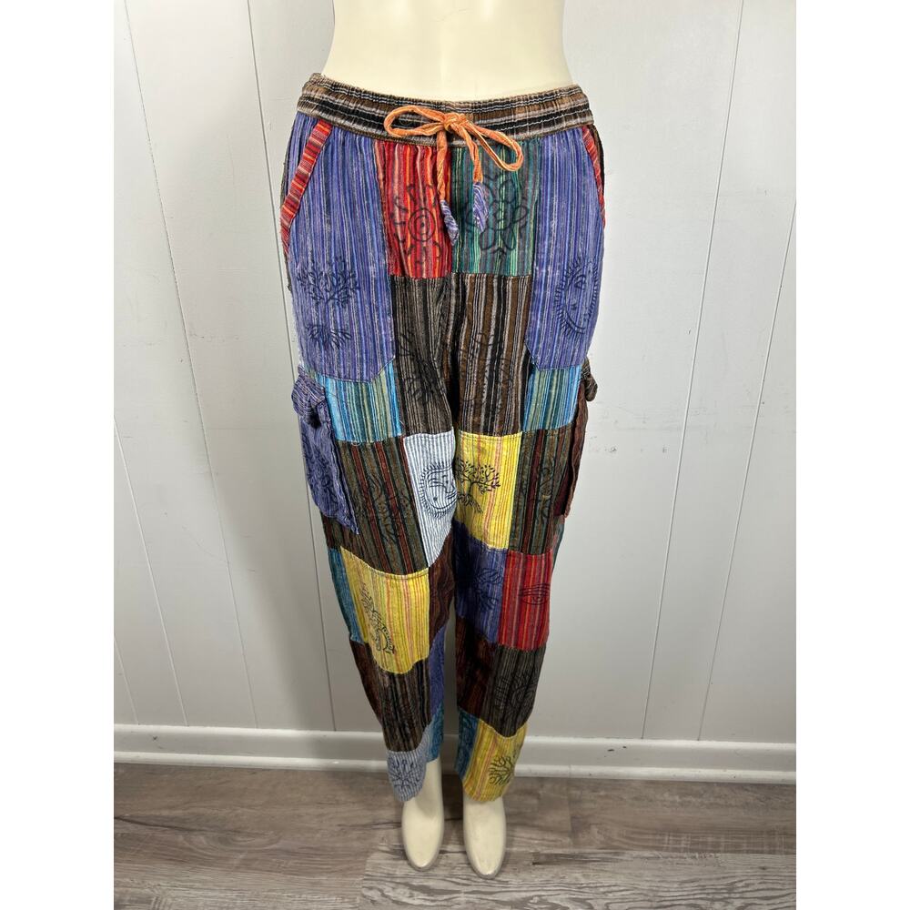 Rising International Boho Cargo Patchwork Cotton … - image 4